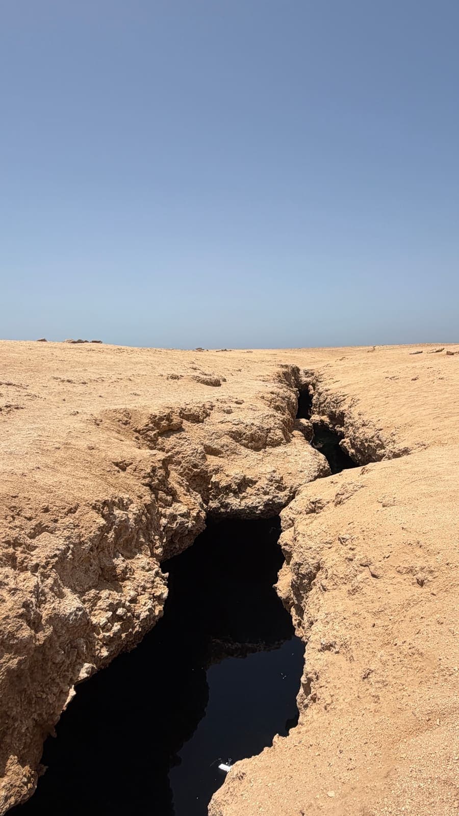 Spaccatura del terremoto a Ras Mohammed
