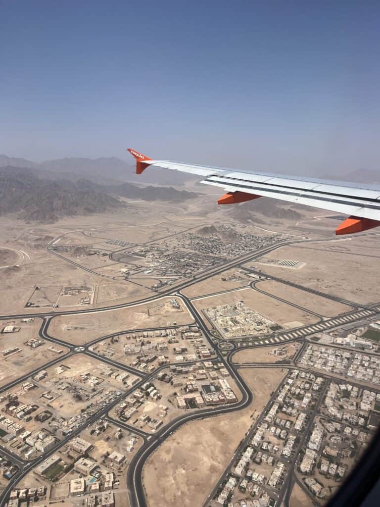 Vista di Sharm el Sheikh dall' aereo